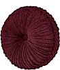 Color:Red - Image 3 - Garnet Tufted Round Decorative Pillow