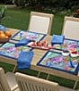 J. Queen New York Hanalei Collection Floral Placemats, Set of 4, Color:Blue - Image 2