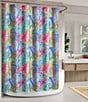 Color:Turquoise/Multi - Image 1 - Hanalei Hawaiian-Inspired Shower Curtain