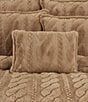 Color:Gold - Image 3 - Cava Geo Striped Interlock Reversible Quilted Boudoir Pillow