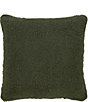 J. Queen New York Holiday Collection Cava Twisted Cable Design Reversible Square Pillow, Color:Evergreen - Image 2