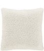 J. Queen New York Holiday Collection Cava Twisted Cable Design Reversible Square Pillow, Color:Winter White - Image 2