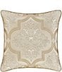 Color:Champagne - Image 1 - Inspired Sezanne Grand Scale Damask 20-inch Reversible Square Decorative Pillow