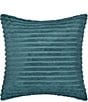 J. Queen New York J. By J. Queen New York Darby Tufted Striped Pattern Euro Sham, Color:Teal - Image 1