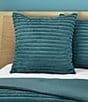 J. Queen New York J. By J. Queen New York Darby Tufted Striped Pattern Euro Sham, Color:Teal - Image 3
