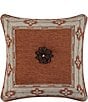Color:Clay - Image 1 - Jackson Lodge Decorative Button Reversible Square Pillow
