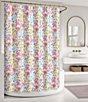 Color:Turquoise/Multi - Image 1 - Jules Colorful Wildflowers Printed Shower Curtain
