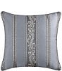 J. Queen New York Krista Woven Damask Reversible Decorative Square Pillow, Color:Powder Blue - Image 2