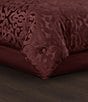 Color:Maroon - Image 3 - La Boheme Interlocking Damask Comforter Set
