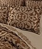 Color:Copper - Image 2 - La Boheme Interlocking Damask Comforter Set
