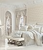 J. Queen New York La Boheme Ivory Interlocking Damask Comforter Set, Color:Ivory - Image 1