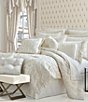 J. Queen New York La Boheme Ivory Interlocking Damask Comforter Set, Color:Ivory - Image 2