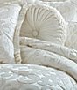 J. Queen New York La Boheme Tufted Round Pillow, Color:Ivory - Image 4