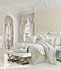J. Queen New York La Boheme Two-Button Gusseted Boudoir Pillow, Color:Ivory - Image 2