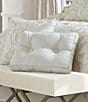 J. Queen New York La Boheme Two-Button Gusseted Boudoir Pillow, Color:Ivory - Image 3