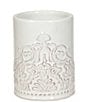 J. Queen New York Lauralynn Embossed Glazed Ceramic Tumbler, Color:White - Image 1