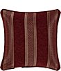 J. Queen New York Laurenza Woven Damask Bordered Reversible Square Decorative Throw Pillow, Color:Crimson - Image 2
