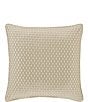 J. Queen New York Lazlo Woven Damask Reversible Square Pillow, Color:Ivory - Image 2