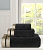 J. Queen New York Lenore Bath Towels, Color:Black - Image 1