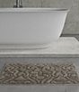 Color:Graphite - Image 2 - Lombardi Damask Textured Bath Rug