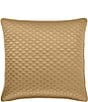 Color:Gold - Image 1 - Lyndon Foulard Embroidery Quilted Euro Sham