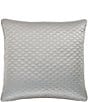 Color:Silver - Image 1 - Lyndon Foulard Embroidery Quilted Euro Sham