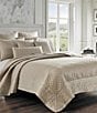 Color:Pearl - Image 1 - Embroidered Lyndon Quilted Coverlet