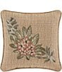 Color:Gold Multi - Image 1 - Martinique Floral Embroidery Square Pillow