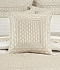 J. Queen New York Metropolitan Woven Geometric Design Reversible Square Pillow, Color:Ivory - Image 4