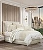 J. Queen New York Metropolitan Woven Geometric Framed Pattern Reversible Euro Sham, Color:Ivory - Image 3