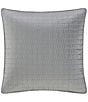 J. Queen New York Metropolitan Woven Geometric Framed Pattern Reversible Euro Sham, Color:Cloud - Image 2