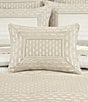 J. Queen New York Metropolitan Woven Geometric Pattern Reversible Boudoir Pillow, Color:Ivory - Image 3