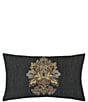 Color:Black/Multi - Image 1 - Michalina Boudoir Embroidered Reversible Pillow