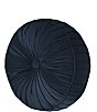 J. Queen New York Monte Carlo Button-Tufted Round Pillow, Color:Navy - Image 1