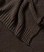 J. Queen New York Nautical Knit Cotton Throw Blanket, Color:Chocolate - Image 2