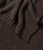 J. Queen New York Nautical Knit Cotton Throw Blanket, Color:Chocolate - Image 3