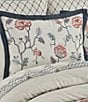 Color:Navy - Image 3 - Parkview Floral Embroidered Comforter Set