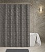 Color:Graphite - Image 1 - Radiance Woven Jacquard Shower Curtain