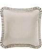 J. Queen New York Regina Diamond Pattern and Scroll Border Framed Euro Sham, Color:Champagne - Image 2