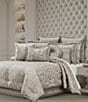 J. Queen New York Regina Diamond Pattern and Scroll Border Framed Euro Sham, Color:Champagne - Image 3