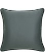 J. Queen New York Renata Large-Scale Woven Damask Reversible Square Decorative Throw Pillow, Color:Teal - Image 2