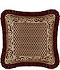 J. Queen New York Renzo Tear-Drop Diamond Embellished Reversible Square Pillow, Color:Crimson - Image 1