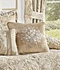 Color:Beige - Image 2 - Sandstone 18#double; Embellished Square Pillow