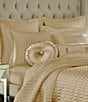 Color:Gold - Image 2 - Satinique Square Pillow