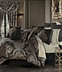 J. Queen New York Savoy Embroidered Damask Square Pillow, Color:Black - Image 3