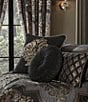 J. Queen New York Savoy Tufted Round Pillow, Color:Black - Image 2