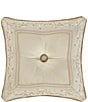 Color:Champagne - Image 1 - Sezanne Tufted-Button Framed Reversible Square Pillow
