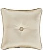 Color:Champagne - Image 2 - Sezanne Tufted-Button Framed Reversible Square Pillow