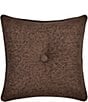 J. Queen New York Sofia Tufted-Button Mitered Woven Chenille Striped Decorative Throw Square Pillow, Color:Wedgewood - Image 2