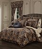 J. Queen New York Sofia Tufted-Button Mitered Woven Chenille Striped Decorative Throw Square Pillow, Color:Wedgewood - Image 3